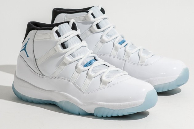 air jordans 11 (XI) youth shoes-white/legend blue